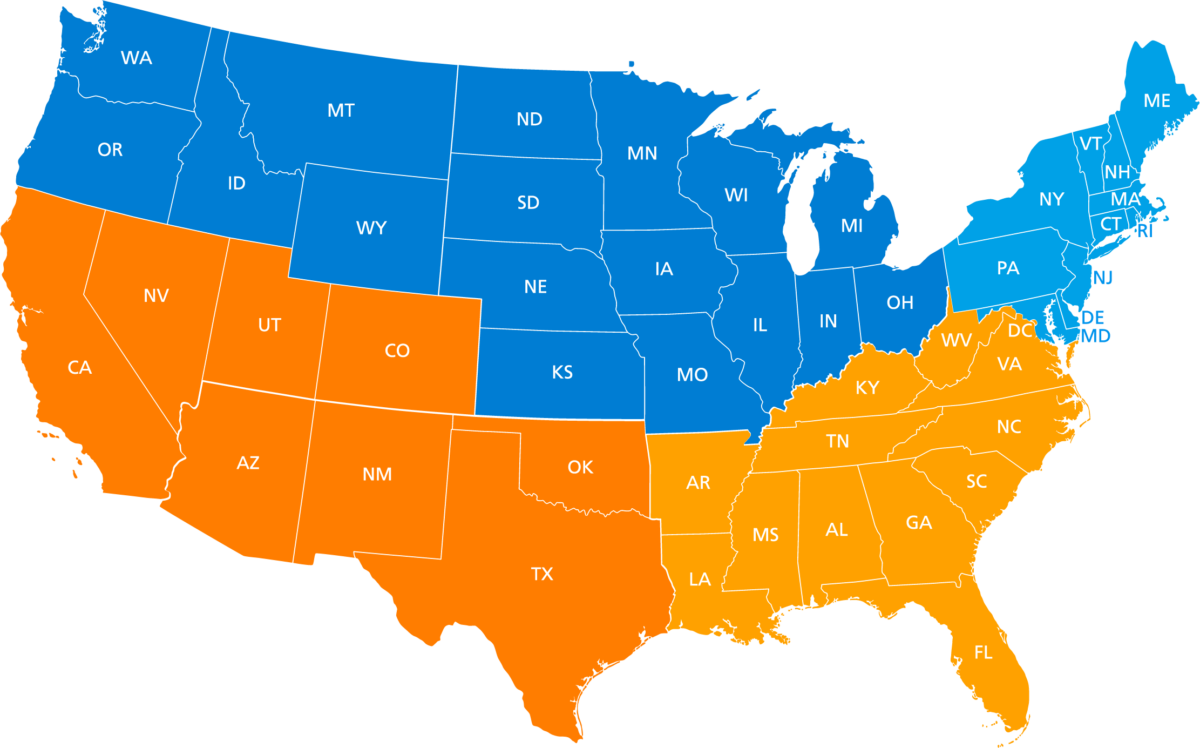 All Regions US Map