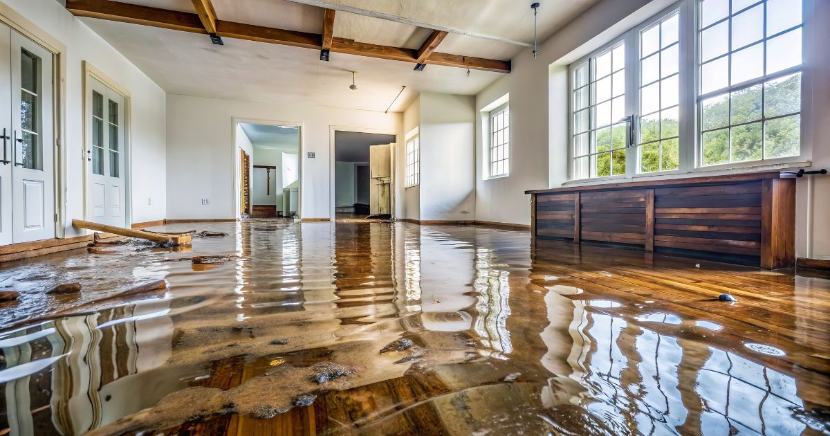 Flooded house